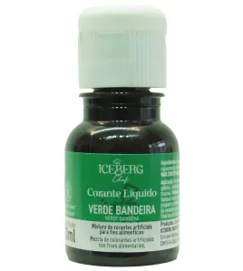 CORANTE LÍQUIDO VERDE BANDEIRA 10ML ICEBERG