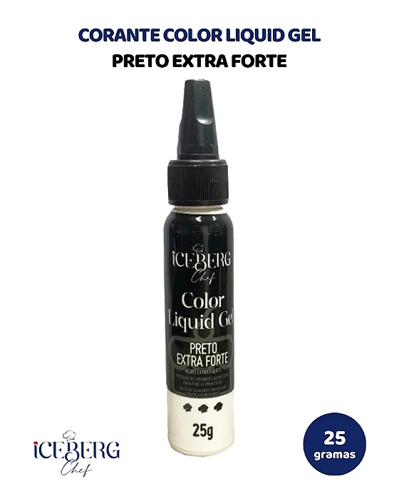 COLOR LIQUID GEL PRETO EXTRA FORTE ICEBERG 25G