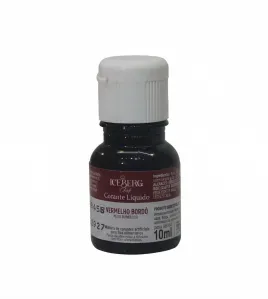 Corante Líquido Alimentício Vermelho Bordô 10 ml Iceberg Chef