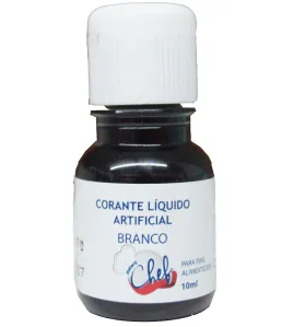 Corante Líquido Alimentício Branco 10 ml Iceberg Chef