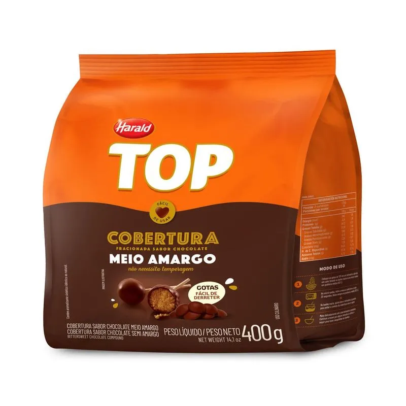 Top Cobertura Meio Amargo 400g