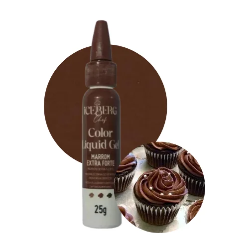 COLOR LIQUID GEL MARROM EXTRA FORTE ICEBERG 25G