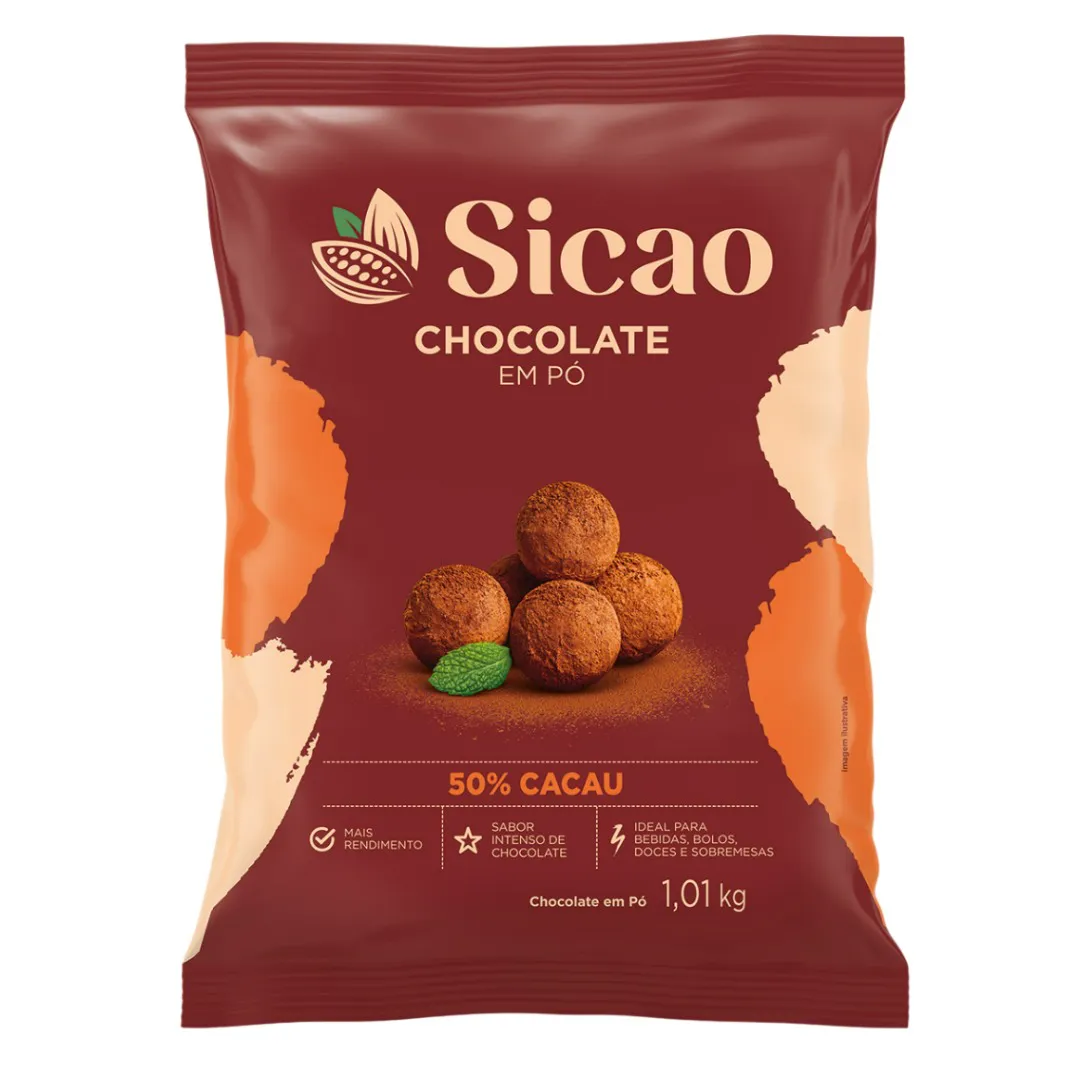 Chocolate em Pó Sicao 50% 1kg