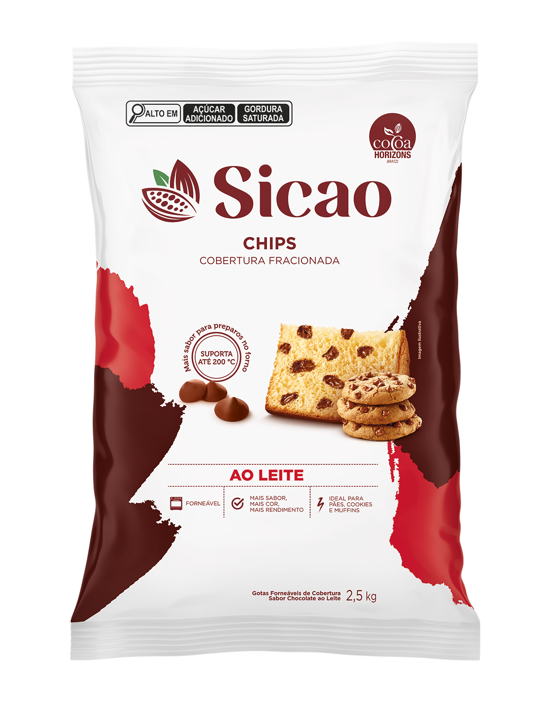 SICAO COBERTURA CHIPS AO LEITE 2,5KG