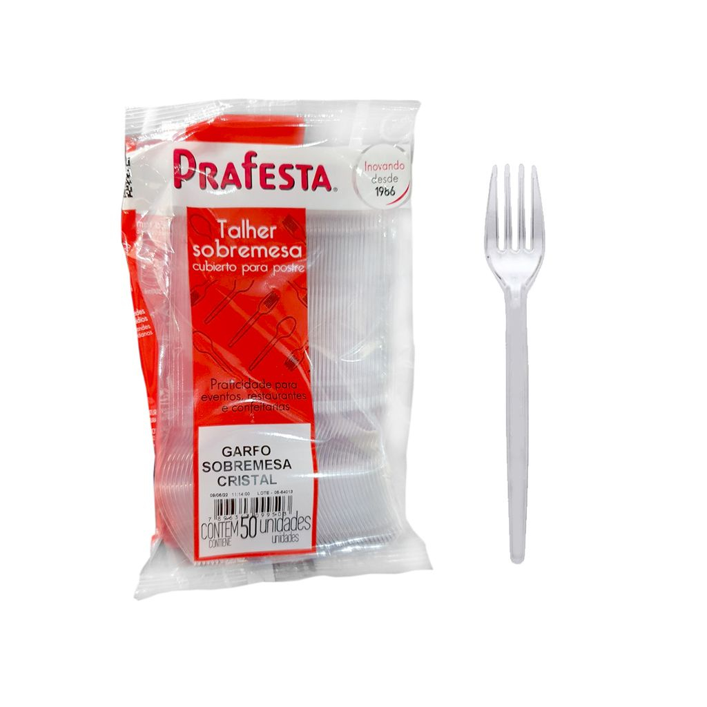 Garfo Sobremesa Cristal 50 UNIDADES