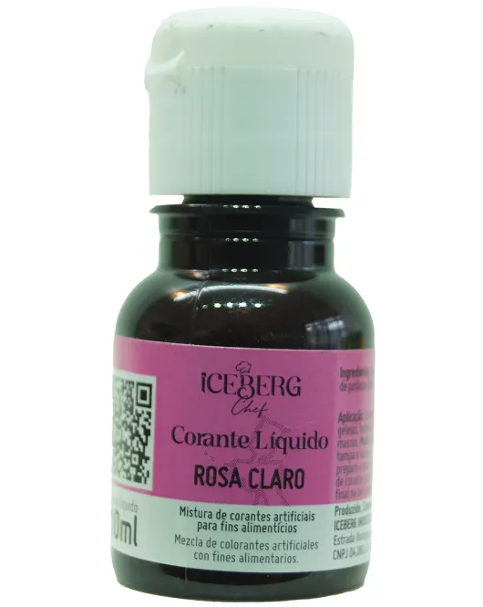 CORANTE LÍQUIDO ROSA CLARO 10ML ICEBERG