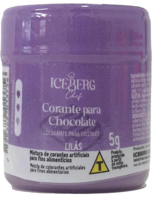 Corante Para Chocolate Lipossolúvel em Pó Lilás 5 gr Iceberg Chef