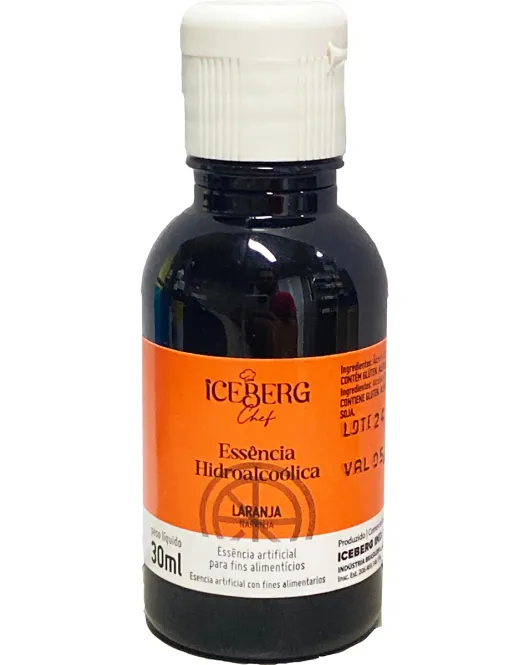 Aroma Artificial Essência Hidroalcoólica Laranja (1 uni) 30 ml Iceberg Chef
