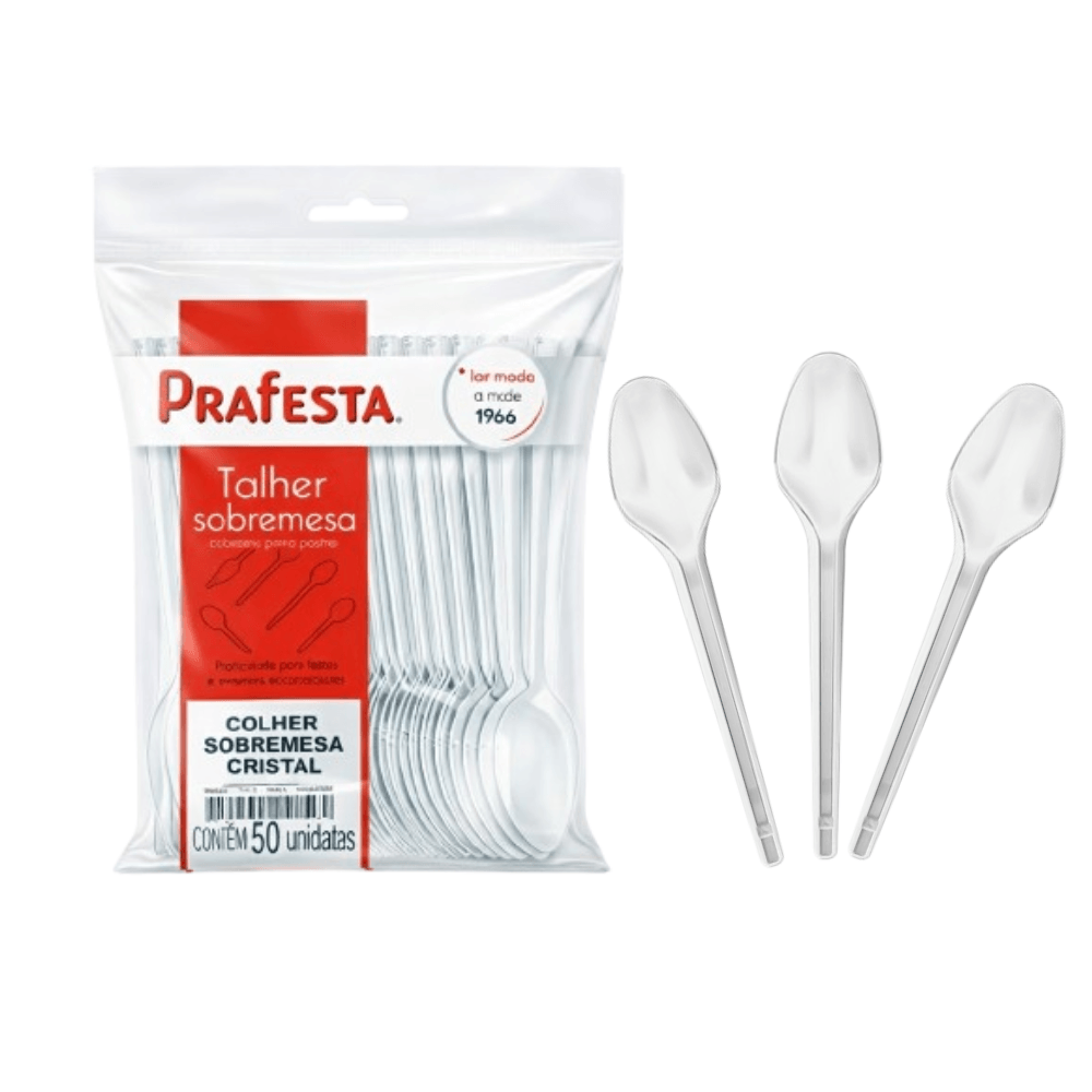 Colher Sobremesa Cristal 50 UNIDADES