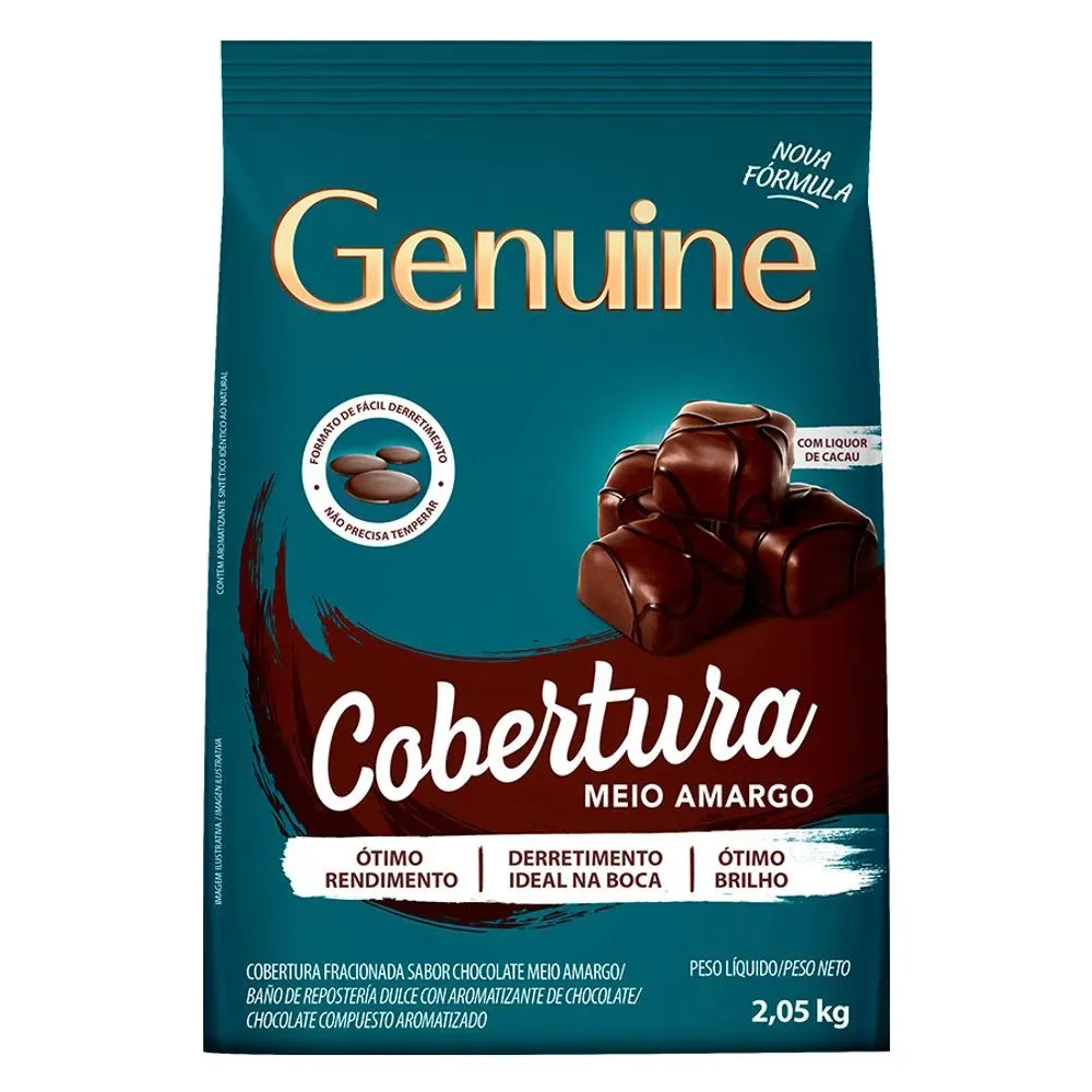Genuíne COBERTURA Meio Amargo Gotas 2050kg