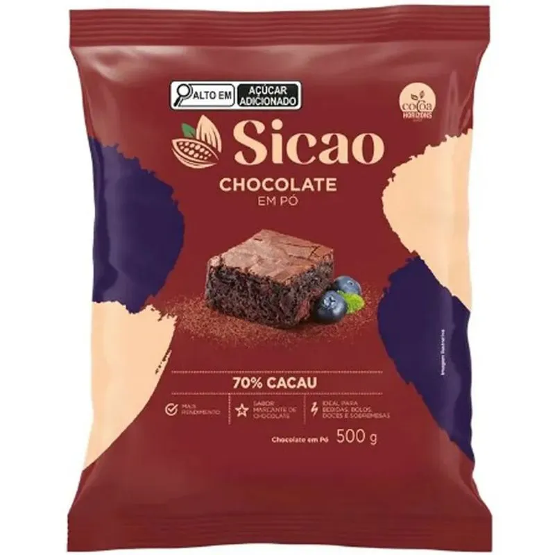 Chocolate em Pó Sicao 70% 500g
