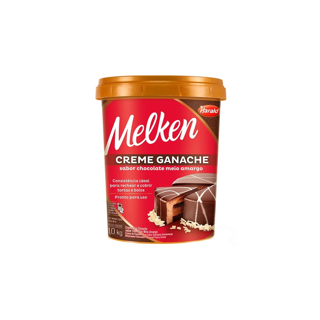 Ganache Meio Amargo Melken 1kg