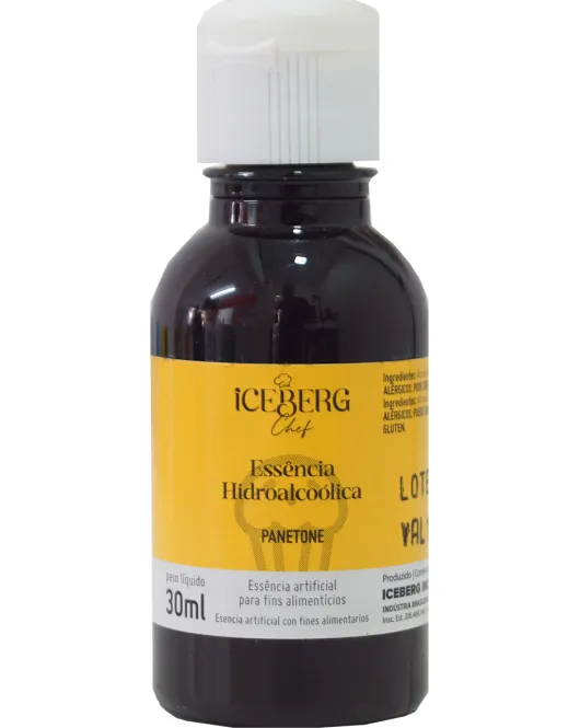 Aroma Artificial Essência Hidroalcoólica Panetone (1 uni) 30 ml Iceberg Chef