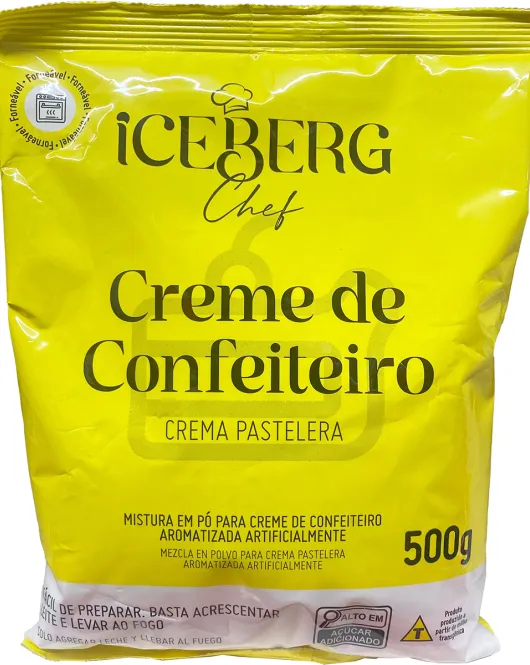 Creme de Confeiteiro Mistura Rápida Baunilha 500 gr Iceberg Chef
