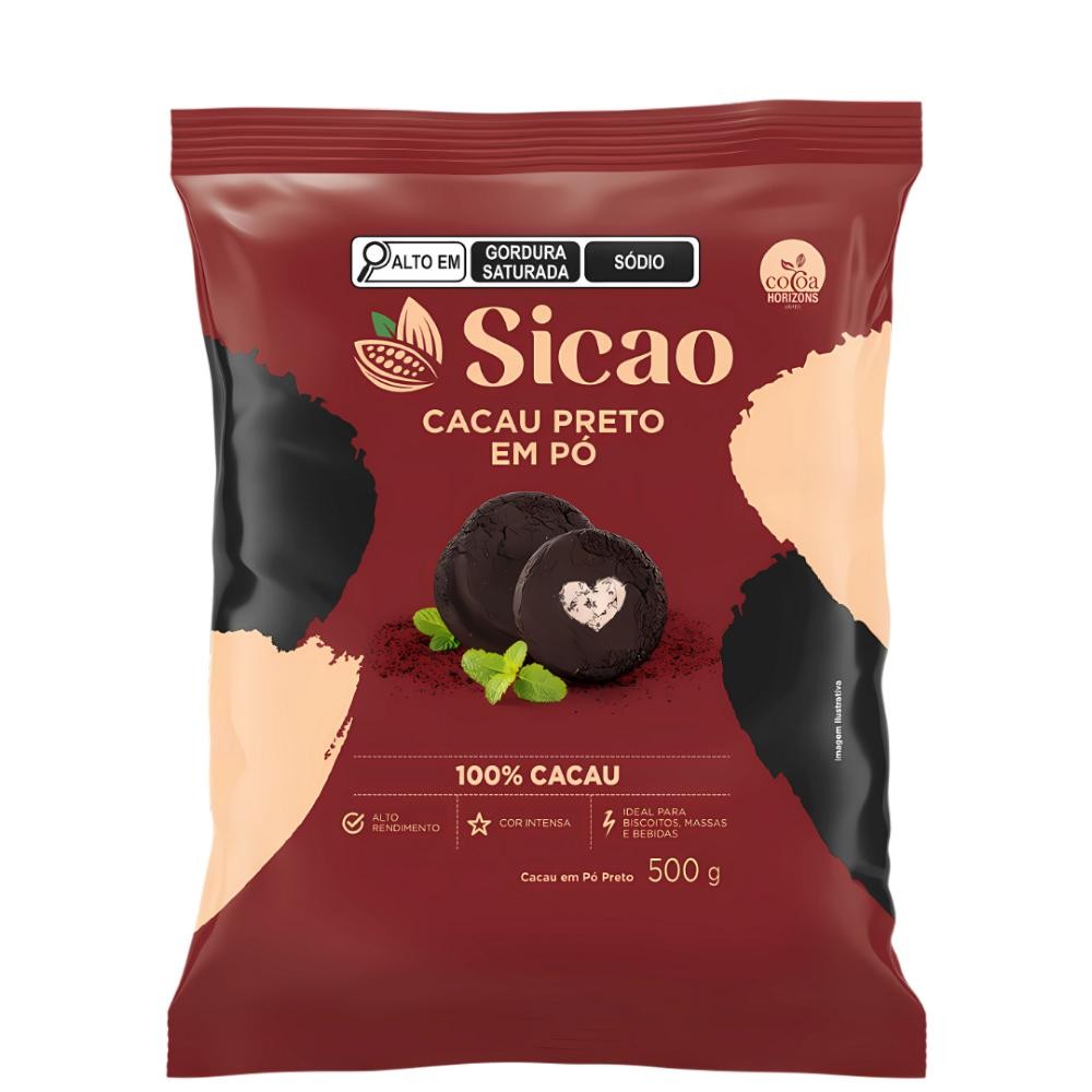 CACAU EM PO PRETO SICAO 500g
