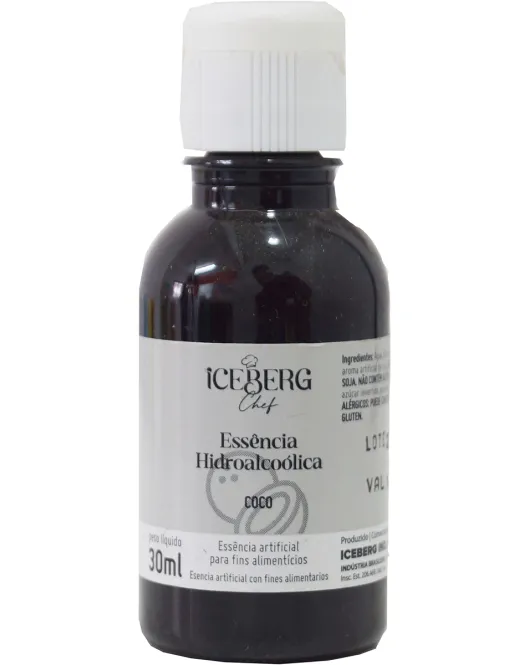 Aroma Artificial Essência Hidroalcoólica Coco (1 uni) 30 ml Iceberg Chef