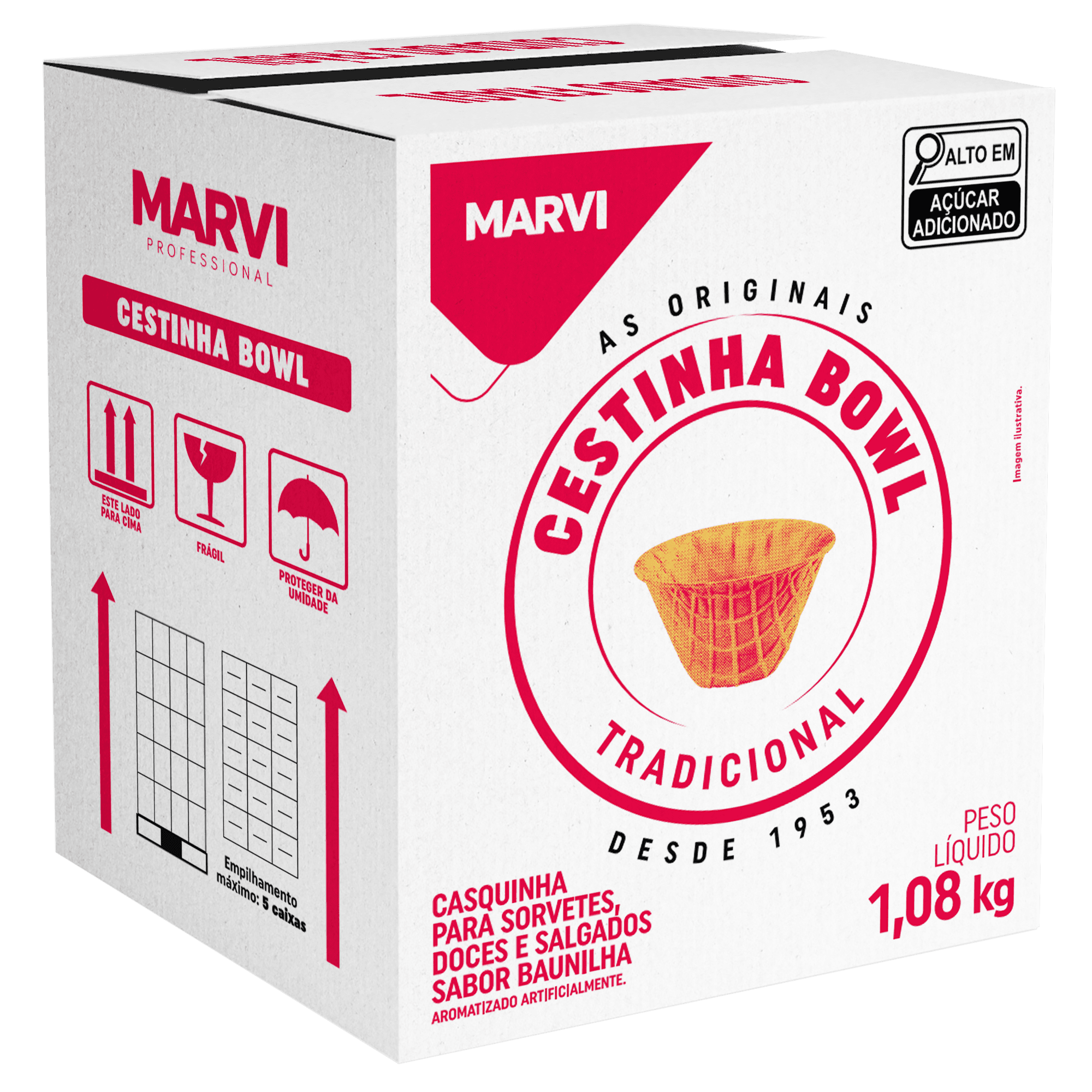 CASCA CESTINHA BOWL MARVI CAIXA 120 UNIDADES