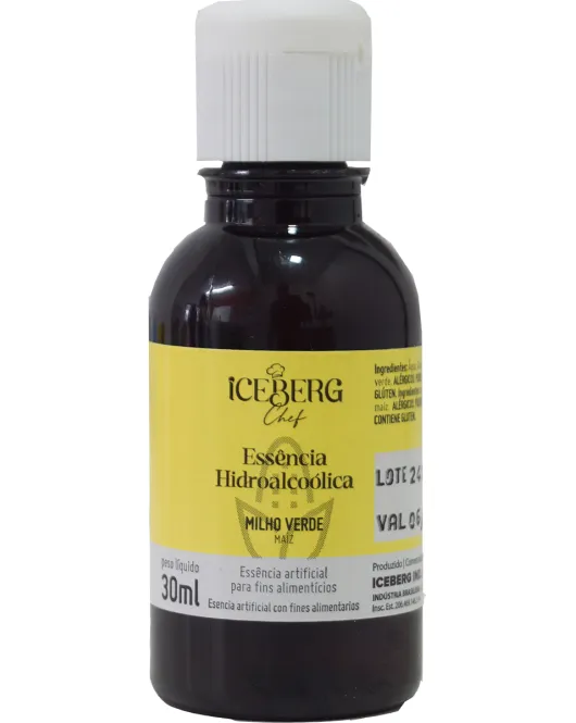 Aroma Artificial Essência Hidroalcoólica Milho Verde (1 uni) 30 ml Iceberg Chef