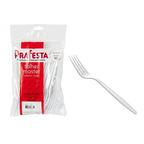 Garfo Master Branco 50 UNIDADES