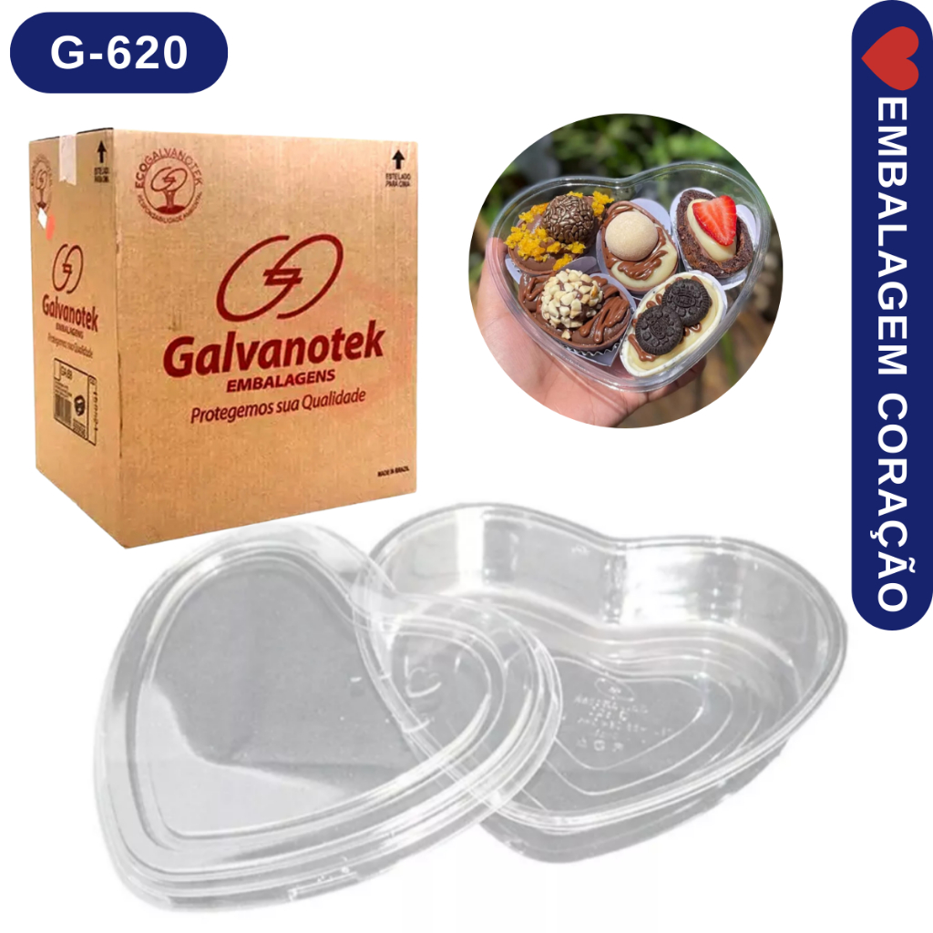 EMBALAGEM CORAÇÃO GALVANOTEK G620 c/10 CONJUNTOS