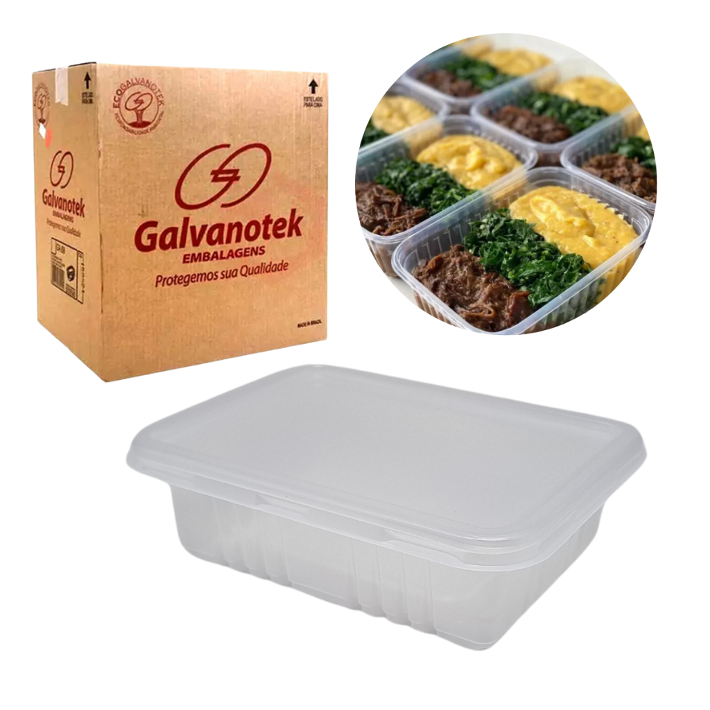 EMBALAGEM MARMITA 500ML GALVANOTEK 10 UNIDADES